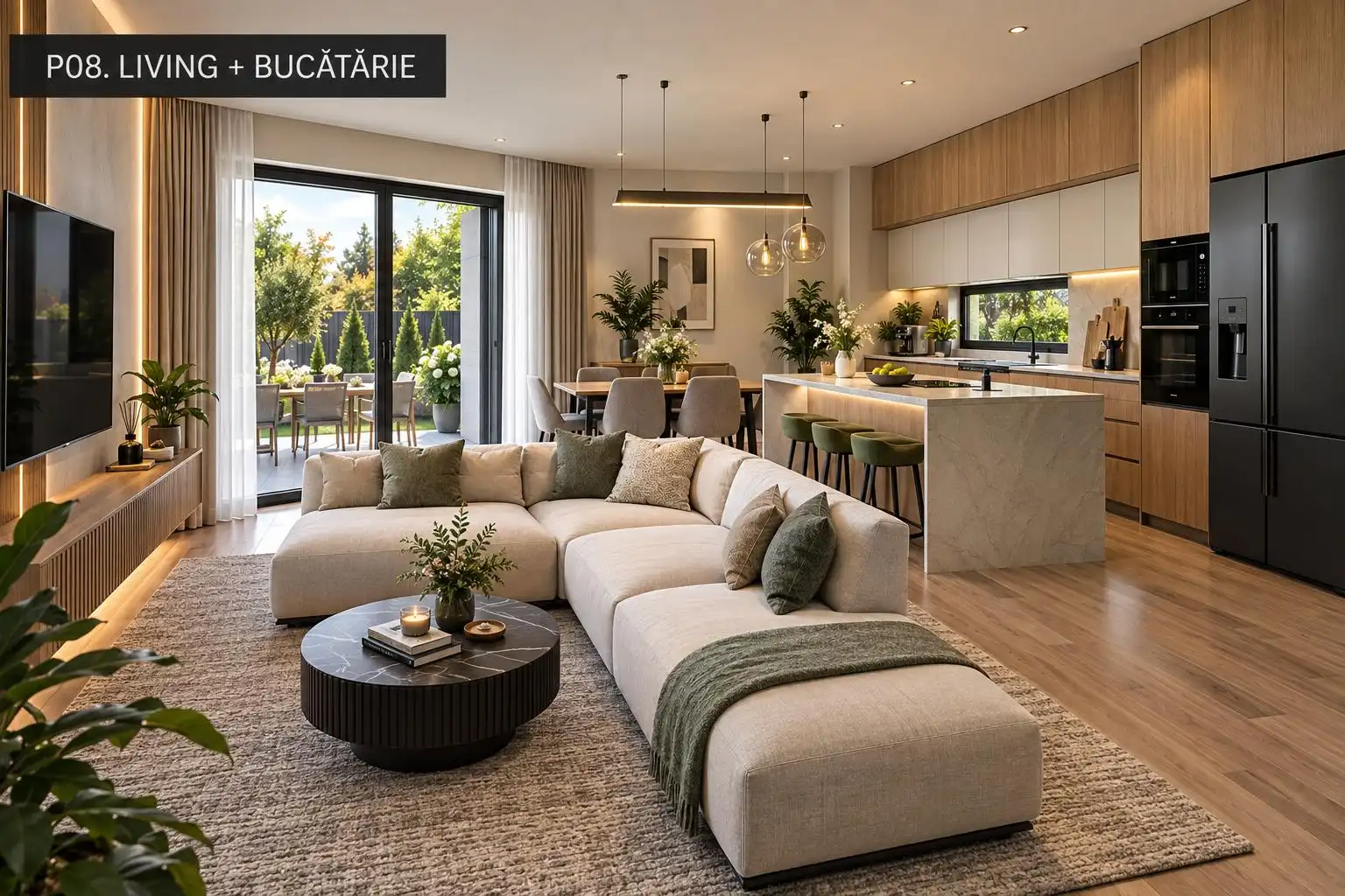 Living și bucătărie SQR Home Miroslava